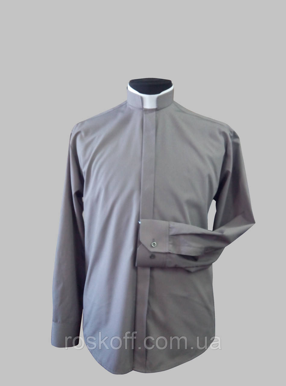 Римсько-католична сорочка сірого кольору