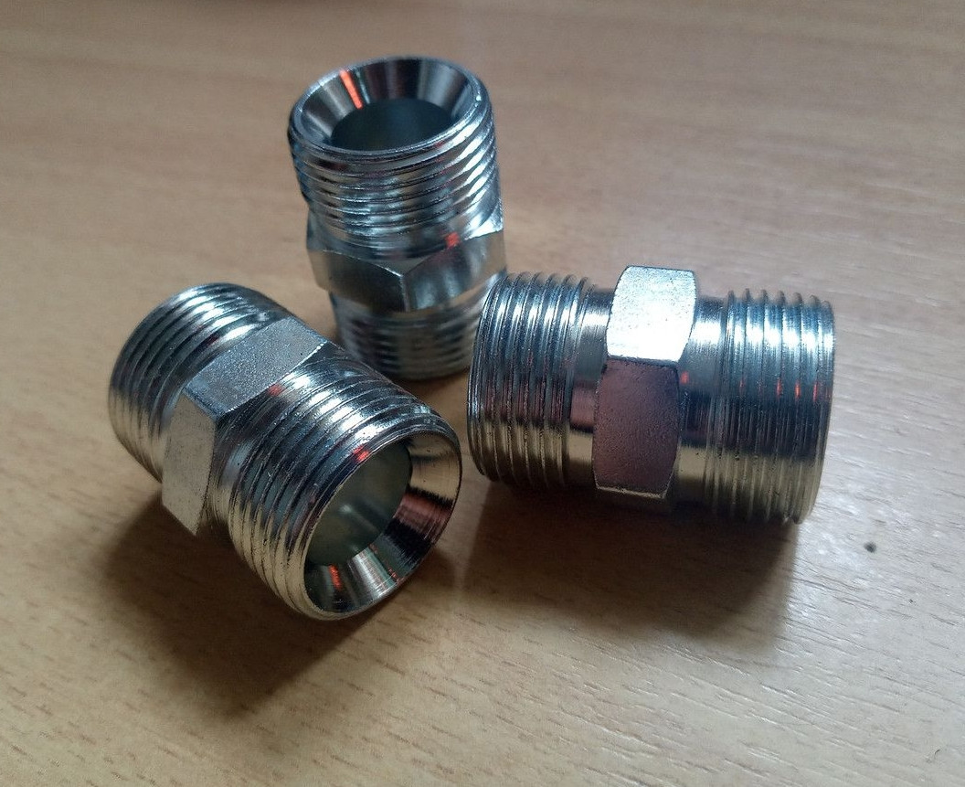 Штуцер рукава высокого давления S24xS24 (М20х1,5-М20х1,5) (ID#227763548 ...