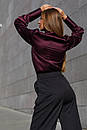 Красива шовкова чорна блуза Камілла 42 44 46 48 розміри, фото 10