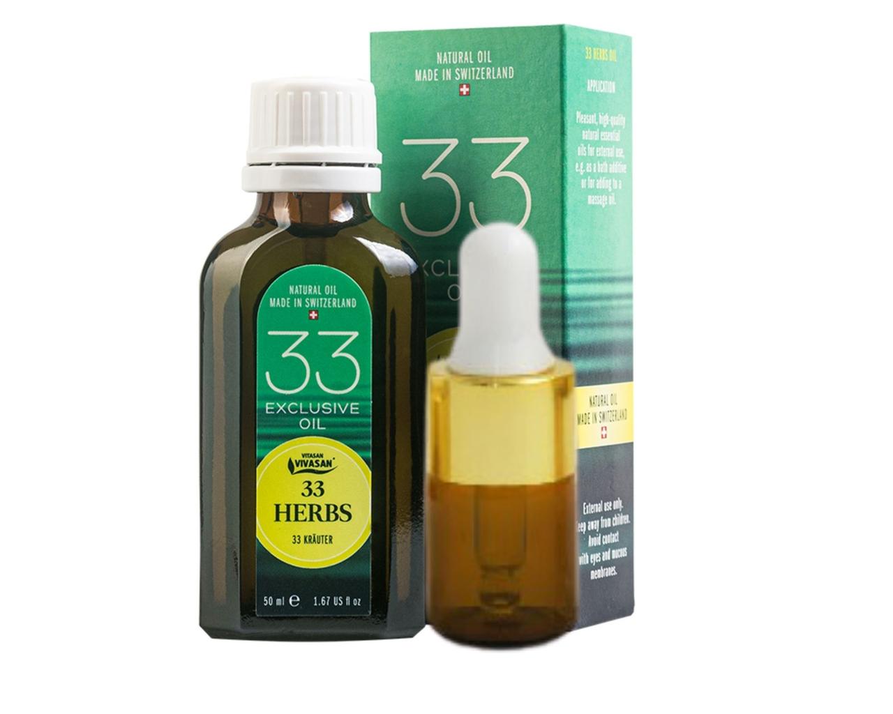 Натуральна ефірна олія 33 трави Classic пробник Вівасан Швейцарія 5 мл