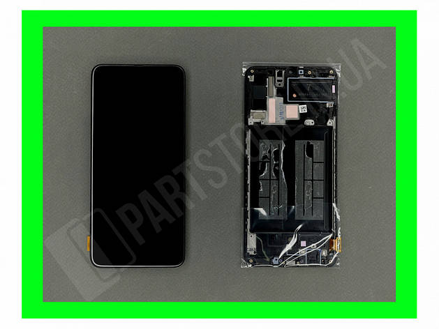 Дисплей Samsung А705 Black А70 2019 (GH82-19747A) сервісний оригінал з рамкою (переклеєне скло), фото 2