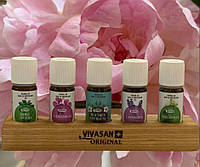 Набір ефірних олій "Літковий настрій" +дискісна карта на 23% + підставка ручної роботи Vivasan Вівасан