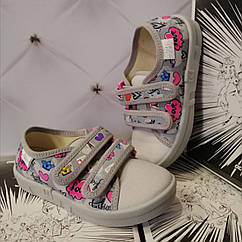 Кеди для дівчинки Natur 360-268 сірі р. 26-32