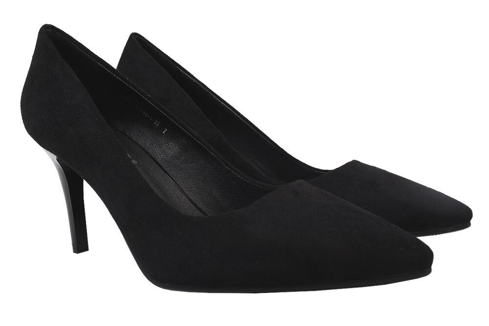 Туфлі на шпильці жіночі Liici еко замш, колір чорний, 37