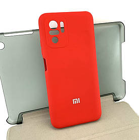 Чохол для Xiaomi Redmi Note 10 накладка на бампер Silicone Case Full силіконовий червоний матовий
