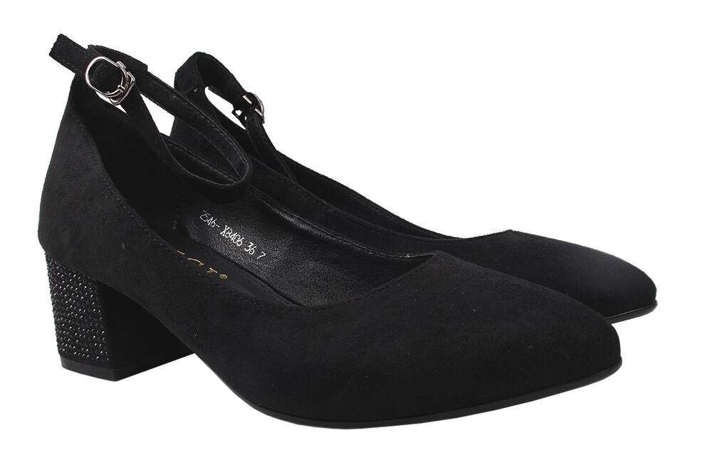 Туфлі на підборах жіночі Liici еко замш, колір чорний, 38