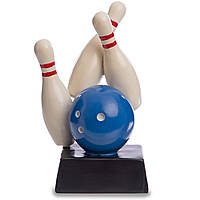 Награда спортивная Боулинг (статуэтка наградная кегли для боулинга) 4270-B8: 16 x 9 x 6см