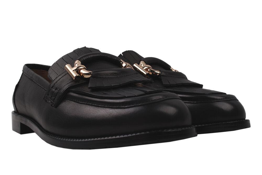 Туфлі на низькому ходу жіночі Anemone натуральна шкіра, колір чорний, 37