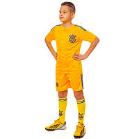 Детская форма футбольная УКРАИНА для мальчиков CO-3900-UKR-16 желтый