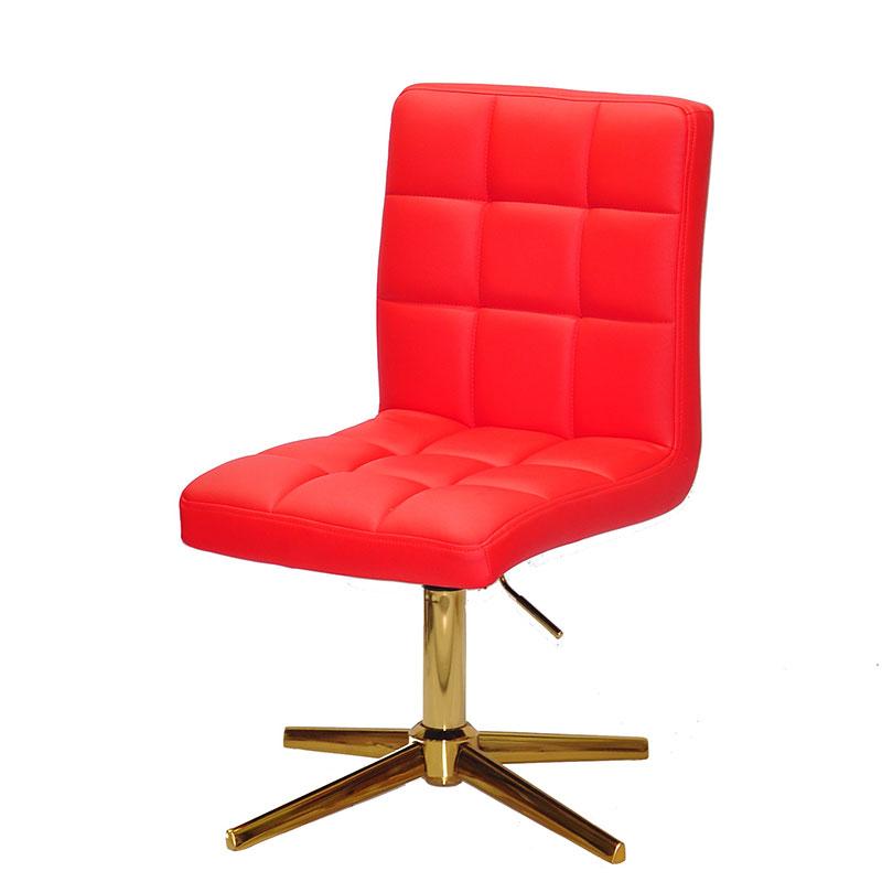 Стілець Augusto GD-Modern Base червоний 1007 шкірозамінник, на золотій хрестовині зі стопами, фото 1