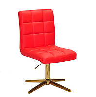 Стілець Augusto GD-Modern Base червоний 1007 шкірозамінник, на золотій хрестовині зі стопами, фото 7