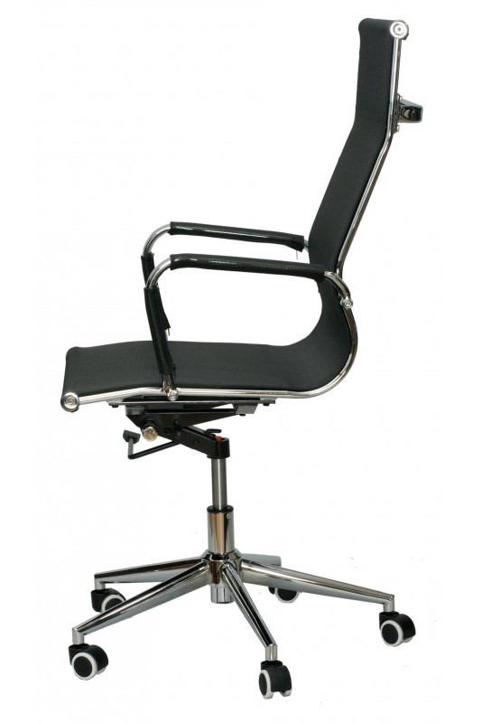 Черное тонкое офисное кресло на крестовине лучами поворотное Solano mesh черный Special4You - фото 2 - id-p424336739