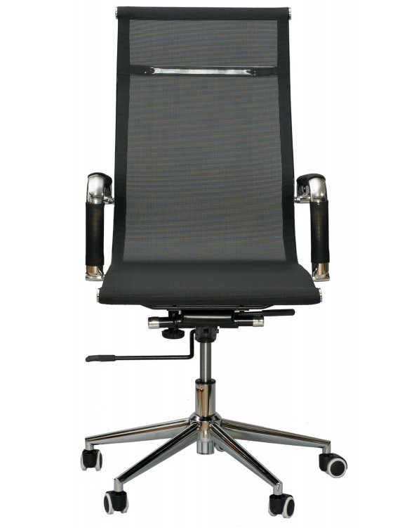 Черное тонкое офисное кресло на крестовине лучами поворотное Solano mesh черный Special4You - фото 5 - id-p424336739