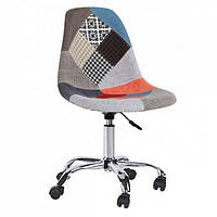 Кресло стул мастера на колесах со спинкой АСТЕР (голубой,серый,белый,черный) Печвок