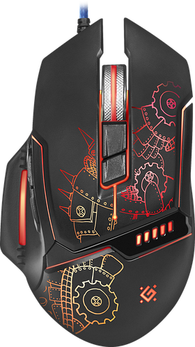 Купить Игровая мышь Defender Kill'em All, черная, проводная, геймерская ...