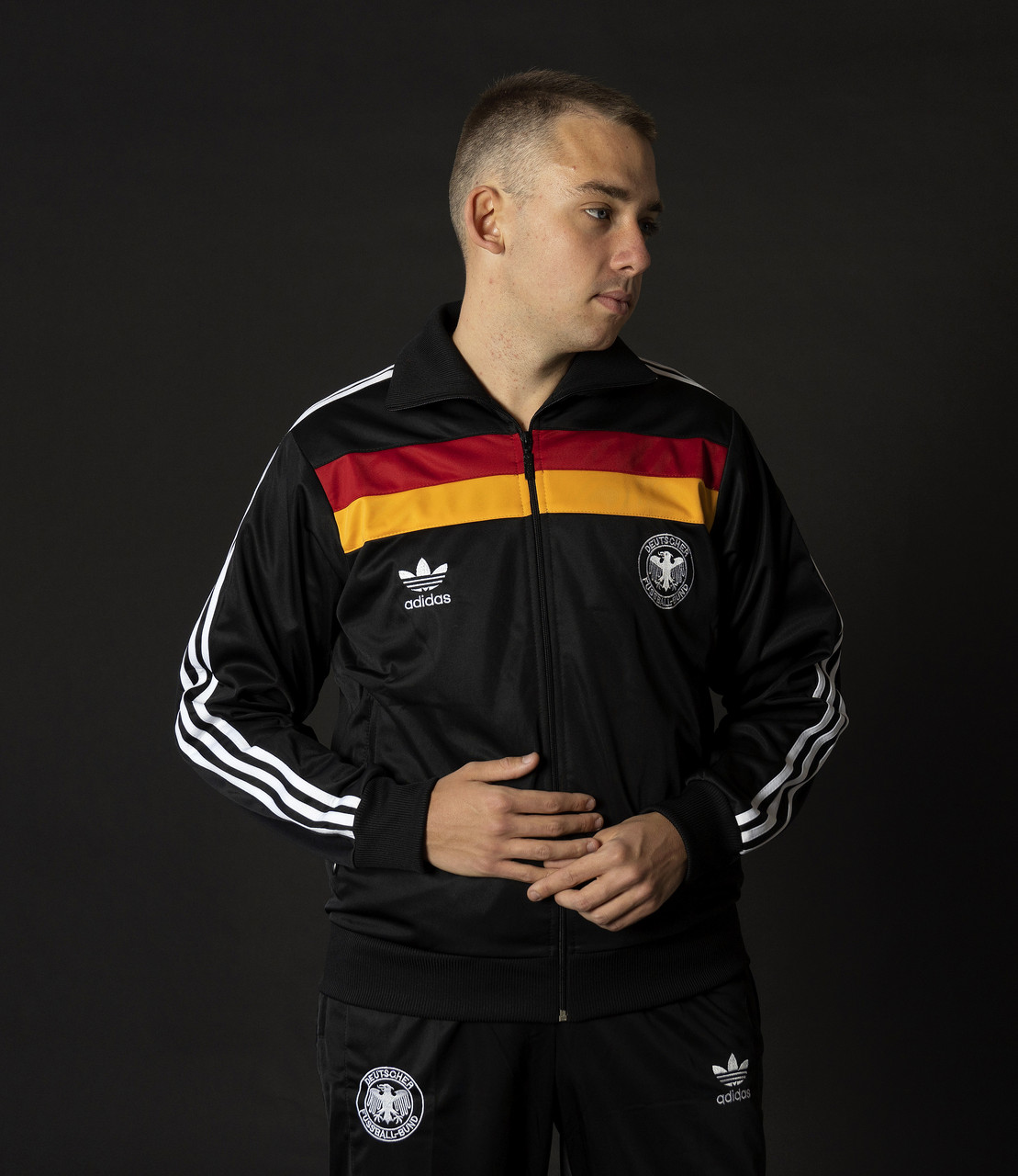 Чоловічий спортивний костюм Адідас Гамбург Німеччина чорний Adidas Австрія Спортивні костюми великі розміри