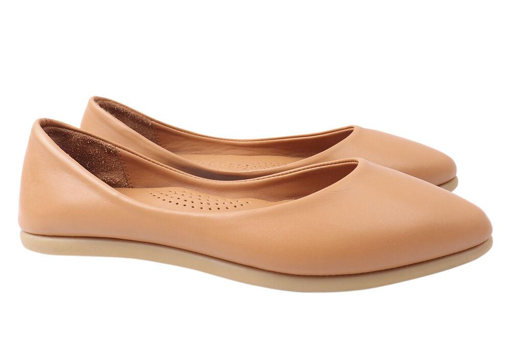 Туфлі жіночі з натуральної шкіри, на низькому ходу, бежеві, Туреччина Gossi, 37, фото 1