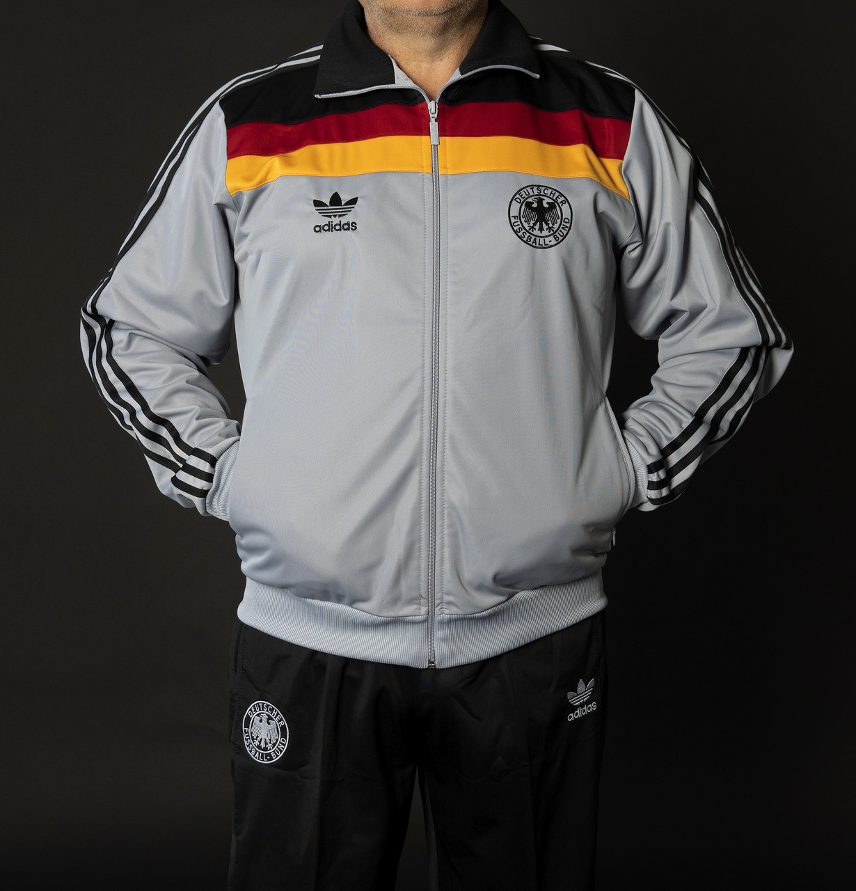 Чоловічий спортивний костюм Адідас Гамбург Німеччина сірий Adidas Австрія Спортивні костюми великі розміри