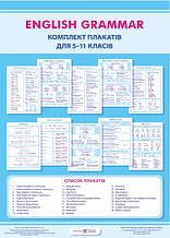 Комплект плакатів з англійської мови для 5-11 класів. Англійська граматика.
