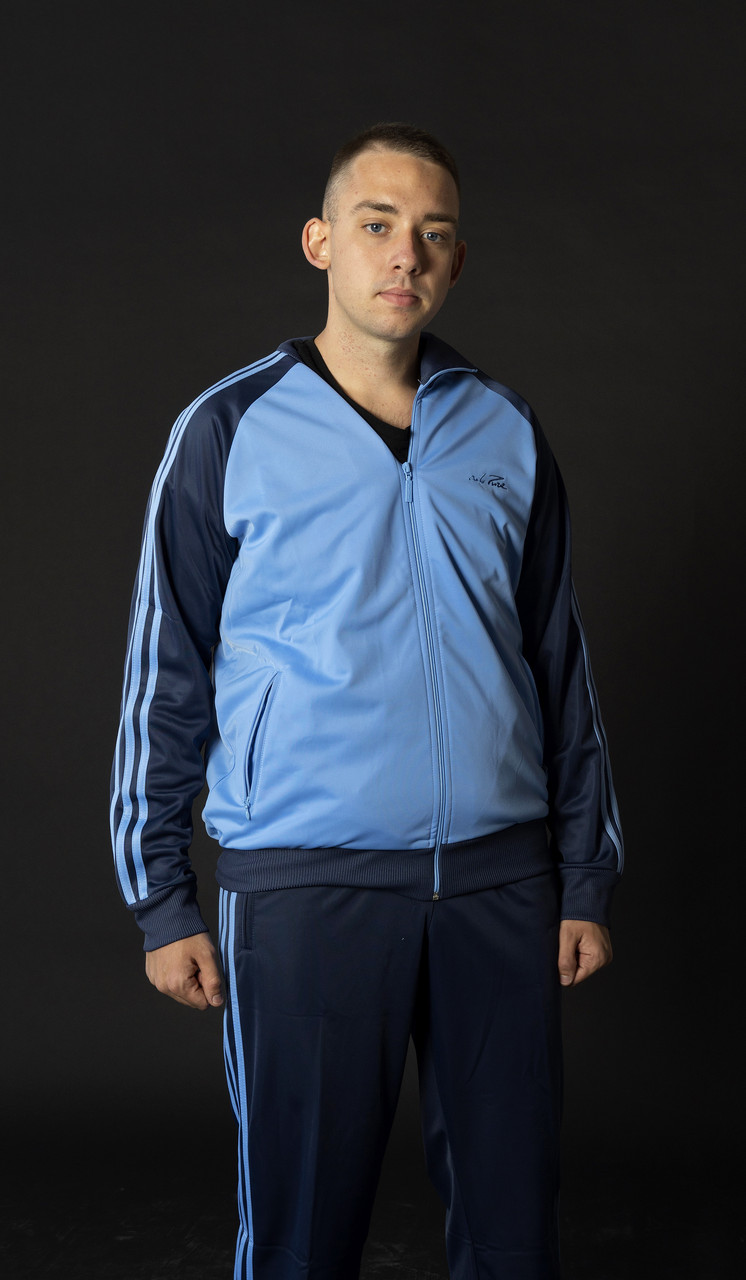 Чоловічий спортивний костюм адідас Adipure блакитний Вінтаж 90-х Adidas Австрія Спортивні костюми великі розміри