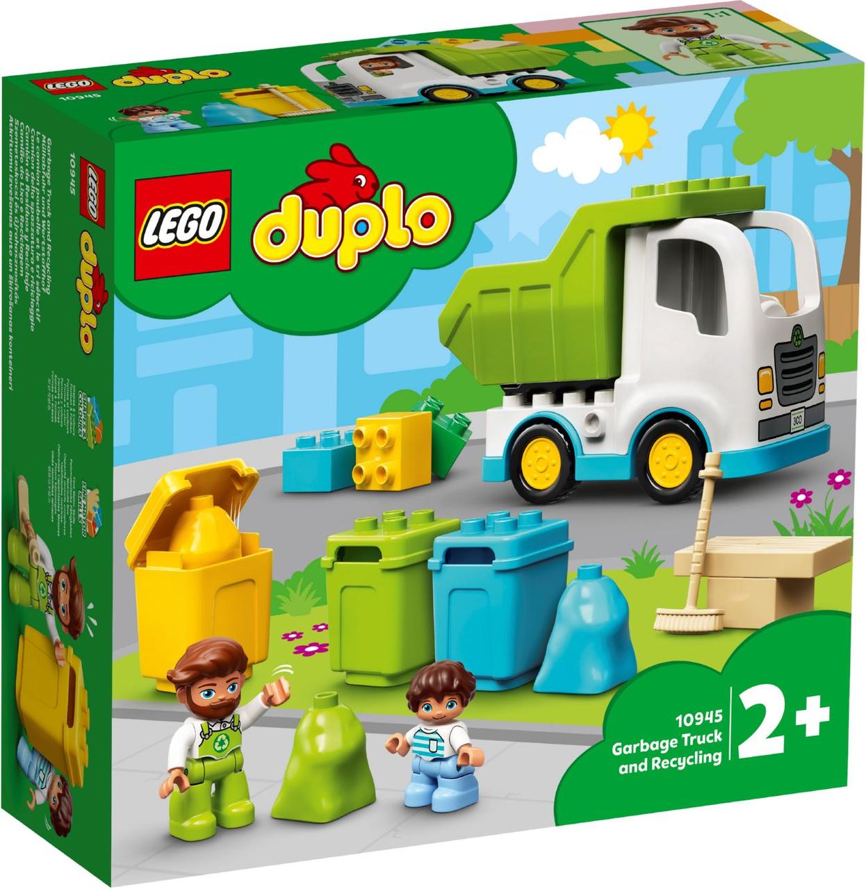 Lego Duplo Лего ДуплоМусоровоз і контейнери для роздільного збору сміття 10945