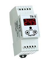 Терморегулятор ТК-3 6А (1,3 кВат) цифровий одноканальний DIN-рейка DigiTOP