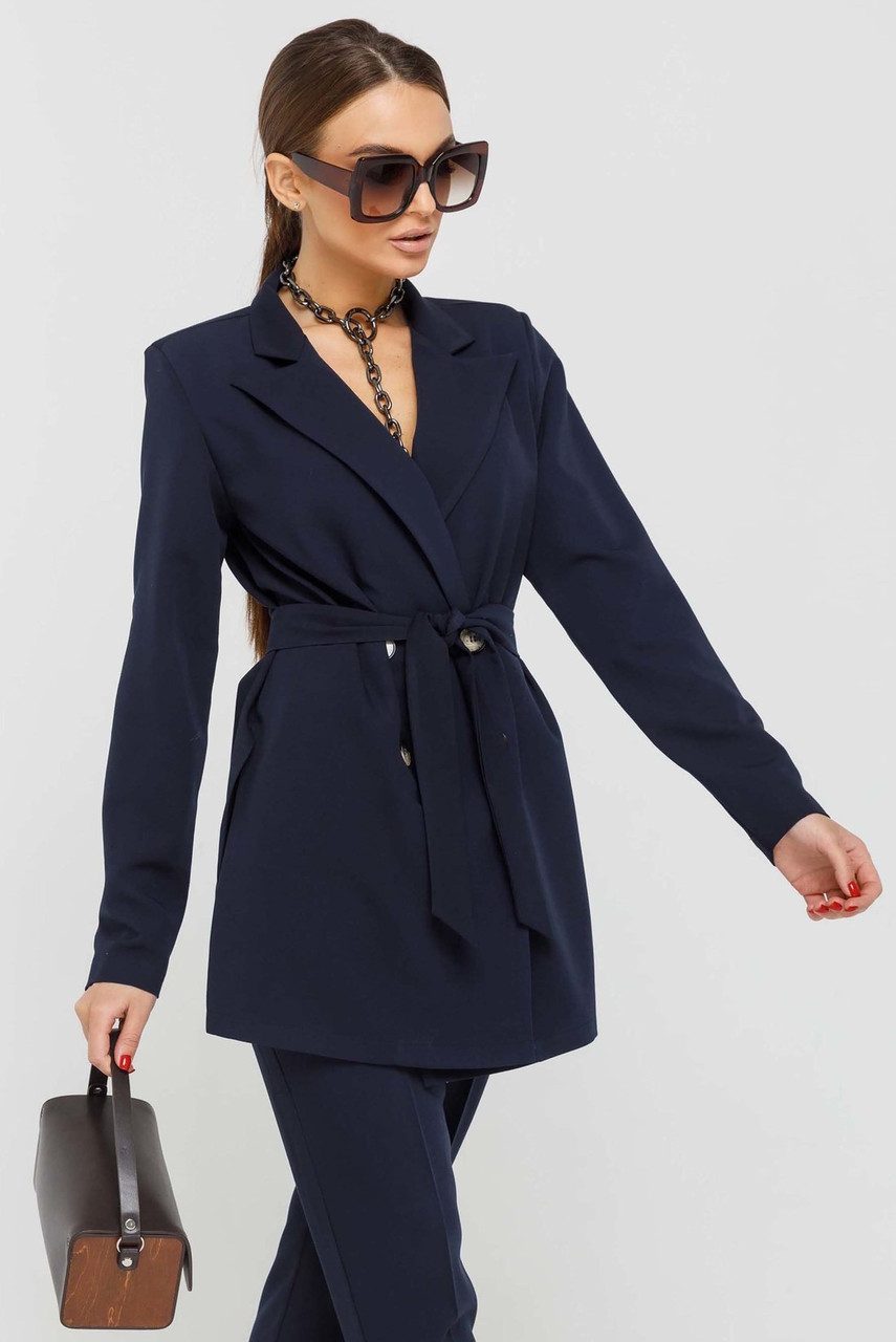 Подовжений елегантний жакет Скарлетт без підкладки вільного силуету 44-48 розміри різні забарвлення, фото 1