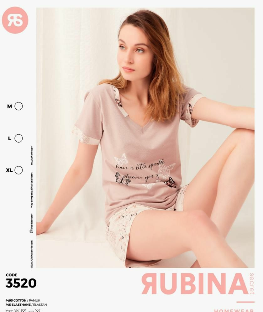 Молодіжна піжама із шортами, PINK 3296, фото 1