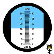 Рефрактометр для соків та концентратів Lohand Biological 32ATC (0-32 % Brix) у футлярі, фото 4