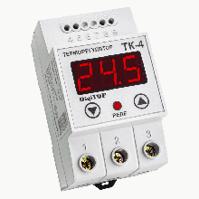 Терморегулятор ТК-4 16А (3,5 кВат) цифровий одноканальний DIN-рейка DigiTOP