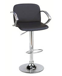 Визажний стілець Люкс з підлокітниками і спинкою, на круглій базі з підніжкою