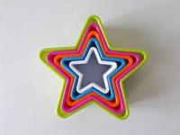 Пластиковая форма для выпечки печенья и пряников Звезда Вырубка каттер для печенья 5 шт H 3 cm IKA SHOP