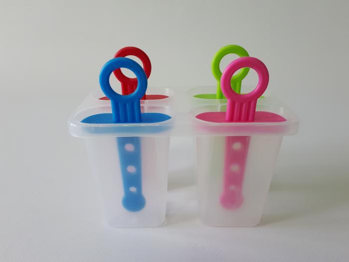 Форми для морозива ескімо пластикова в наборі 4 штуки Формочки для льоду 7*4,5*1,2 cm IKA SHOP