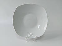 Тарілка глибока квадратна керамічна керамічна біла для супу Миска для перших страв в упаковці 12 шт 500 мл IKA SHOP