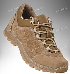 Міцні тактичні кросівки зі шкіри / демісезонне мілітарі взуття на весну Trooper DESERT (coyote)