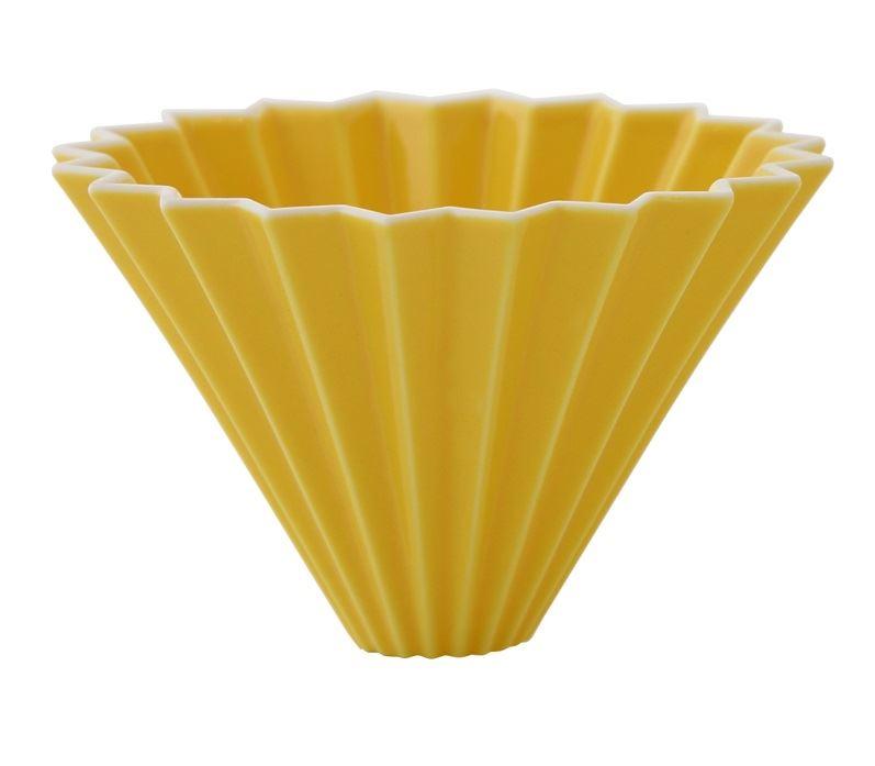 Пуровер для приготування кави порцеляновий Origami Dripper M Yellow