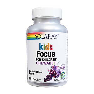 Вітаміни для мозку Solaray Kids Focus for Children Chewable 60 chewables