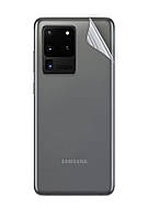 Полиуретановая защитная пленка на заднюю часть для Samsung Galaxy S20 Ultra противоударная гидрогелевая задняя