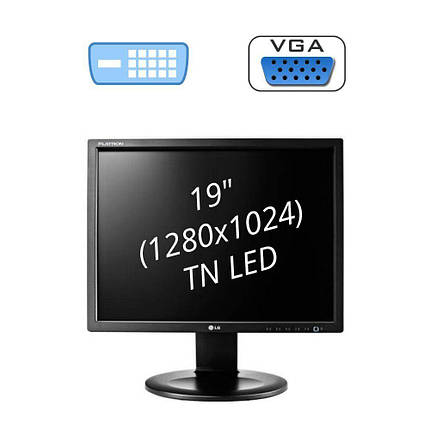 Монітор LG E1910 / 19" (1280x1024) TN LED / 1x DVI, 1x VGA, фото 2