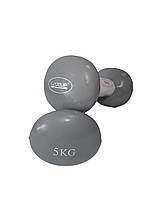 Гантелі вінілові пара LiveUp VINYL DUMBBELL EGG HEAD