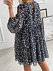 Жіноче шифонова сукня 0315 (42,44,46,48,50,52) кольори: мокко, чорний) СП, фото 5