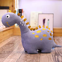 Плюшевый динозавр серого цвета RESTEQ 25 см. Игрушка динозаврик. Игрушка Диплодок