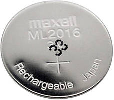 Акумулятор дисковий літієвий Maxell ML2016, 3V, 25mAh
