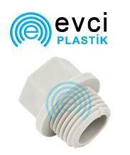 Заглушка пластикова 1" зовнішня різьба для поліпропіленових труб Evci Plastik
