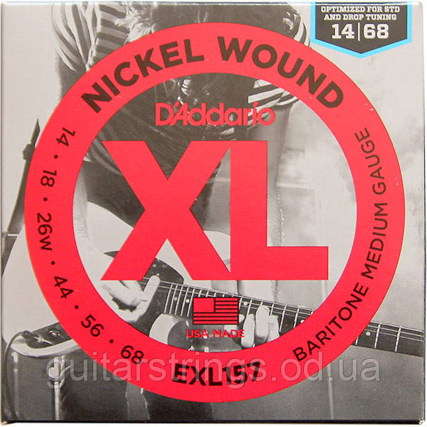 Струны D'Addario EXL157 Nickel Wound Baritone Medium 14-68