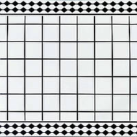 ПВХ плитка для стін самоклейка Клітка з візерунковим кантом Глянець 60х60см вінілові панелі декор (СВП-209-ГЛ)