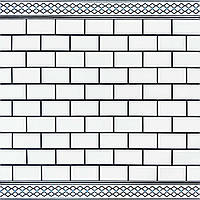 Самоклеєння ПВХ плитка Цегляна кладка Біла Глянцева 60х60см панелі декор кухні на фартух стіни (СВП-210-ГЛ)