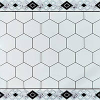 Вінілова плитка для стін Білі Соти з Кантом Глянцева 60х60см самоклеючі панелі ПВХ декор (СВП-211-ГЛ)