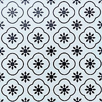 ПВХ плитка самоклеюча Білі Ромби Ромашки візерунки Матова 60х60см вінілові панелі для стін декор (СВП-215-М)