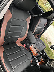 Чохли SKODA FABIA 2 (2007-2014 рр) модельні з екошкіри Коричневий